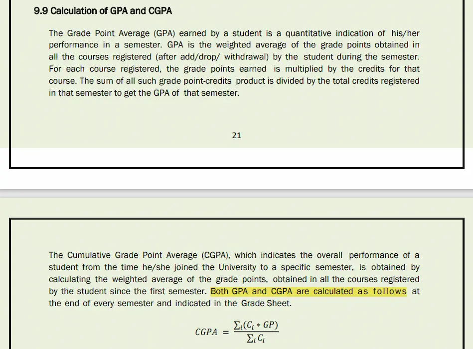 VIT GPA & CGPA Calculator